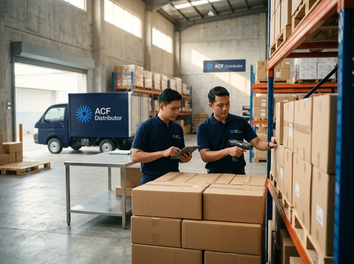 Aktivitas distribusi dan gudang ACF Distribution di Solo Raya